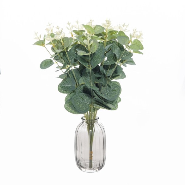 10 stykker eukalyptus blade falsk græs jule pynt vaser