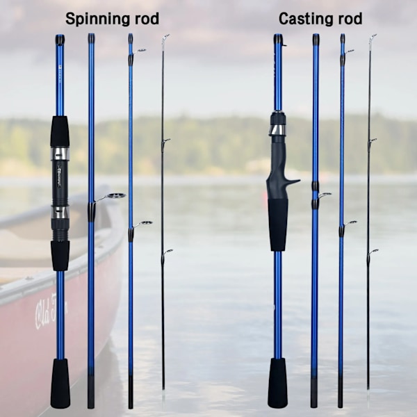 Baitcasting Resor Carbon 4/5 Sektion Fiske Spön