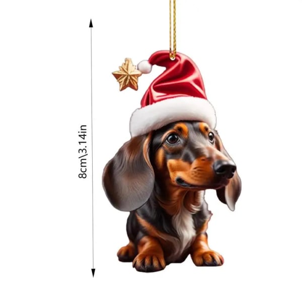 Jul tre hengende pynt dachs hund formede anheng til hjem jul pynt