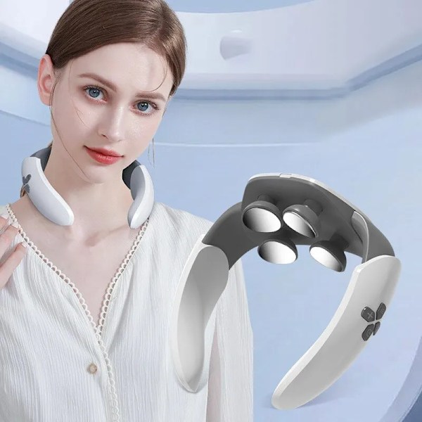 Intelligent Nack Massage Instrument Puls Värme Terapi Instrument Varm Kompress Nack Skydd Instrument