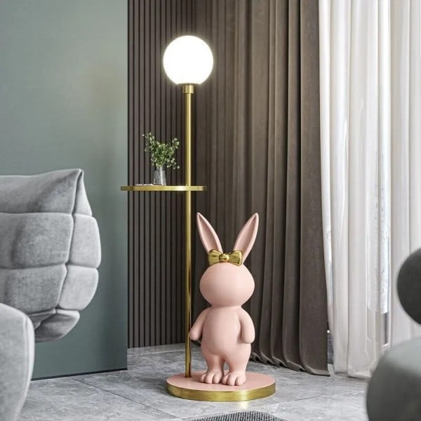 Pohjoismainen moderni kani pöytä LED lattia lamppu asumiseen lapsille lapsille‘s huone