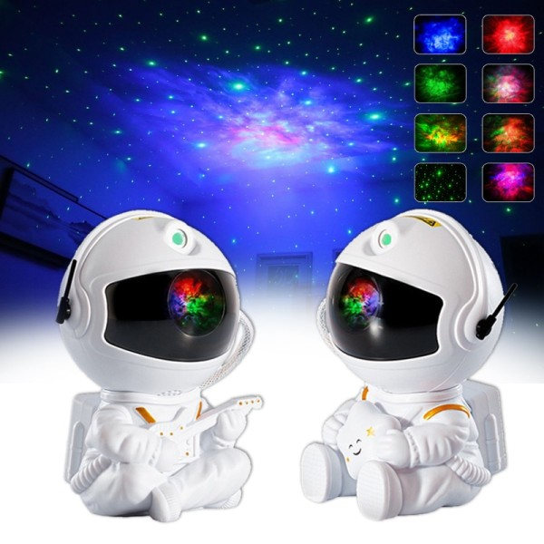 Astronaut Nebulosa Projektor Stjärna ljus Galaxy ljus Vatten Våg LED Flerfärgad Projektor Ljus