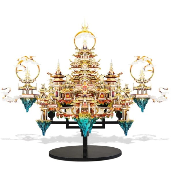 3D Metalli Pulma Lingxiao Palace Assembly Mall  Kits Lapsille Aikuisten Jigsaw DIY Set