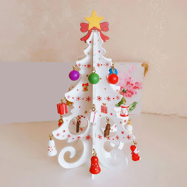 Kreativ Gør-det-selv Træ Jule Træ Vindue Butik Indkøbscenter Desktop Display Rekvisitter Ornament