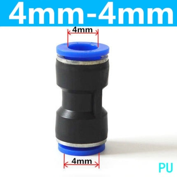 Plast Kobling PU PG 4mm 6mm til 8mm 10mm Luft vann Slange Tube Push-in Rett Gass Quick Connectors