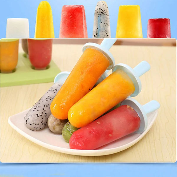 Popsicle Is Cream Mould Gør-det-selv Is Pop Forme med pind Genanvendelig Plastik Is Pop Terning Maker