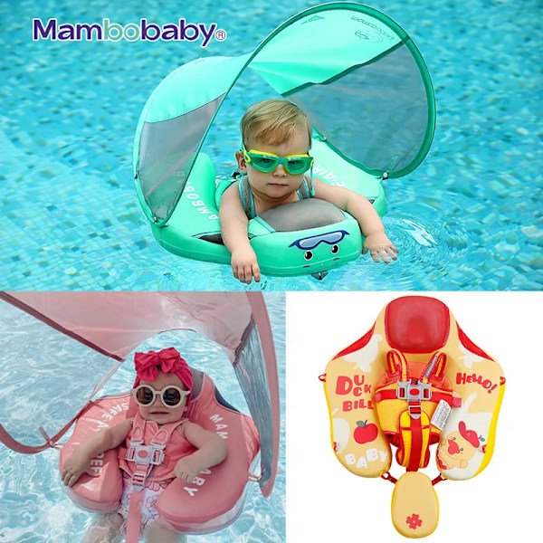Icke-uppblåsbar baby flotta med kapell  midja sim bröst floater spa boj tränare