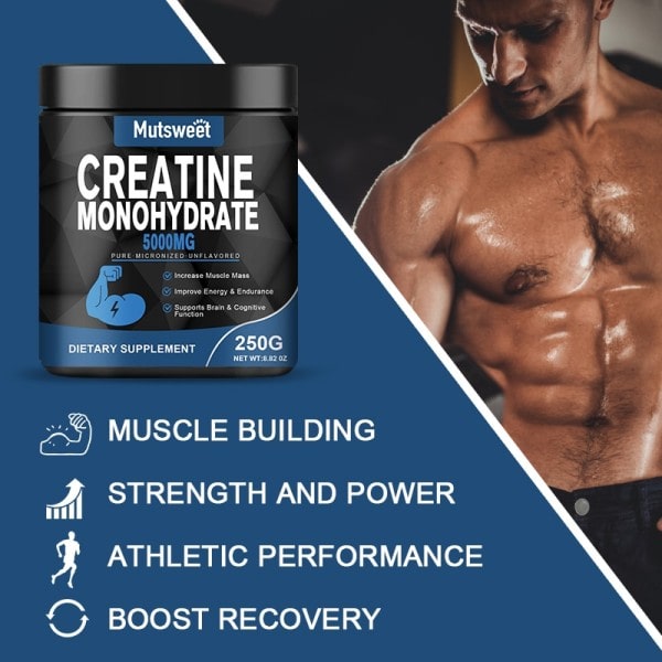 Kreatin monohydrat pulver kapsel myse protein utholdenhet ytelse forbedring  tilskudd