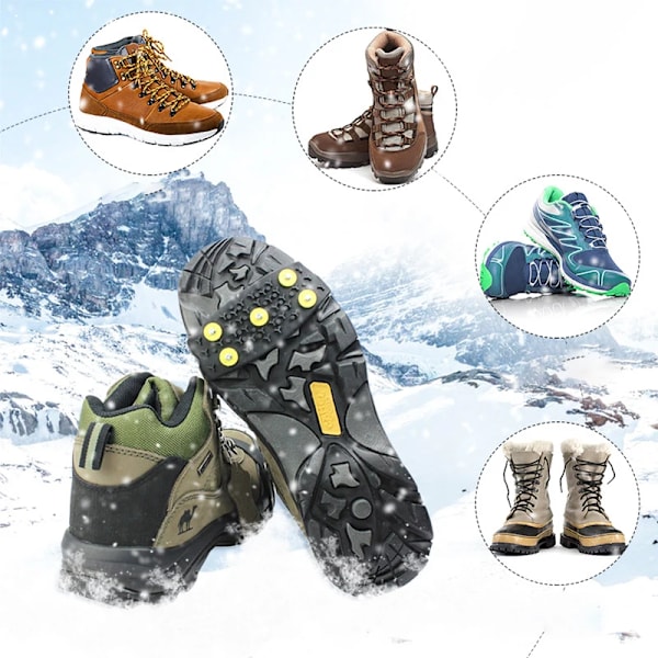 Nasta Lumi Jää Kynsi Kiipeily Liukumisenesto Piikit Kahtimet Crampon Cleats Urheilu Kengät Suoja