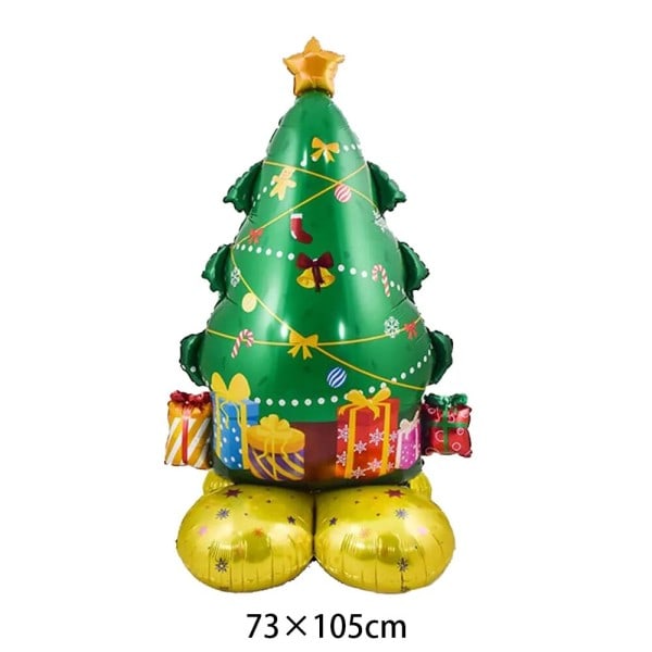 Jul Ballong Jultomte Snögubbe Ballong Jul Träd Ballong Jul Stående Ballong