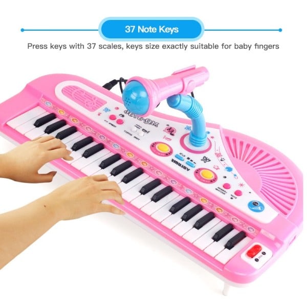 Elektronisk keyboard klaver til børn med mikrofon musikalsk instrument legetøj pædagogisk legetøj