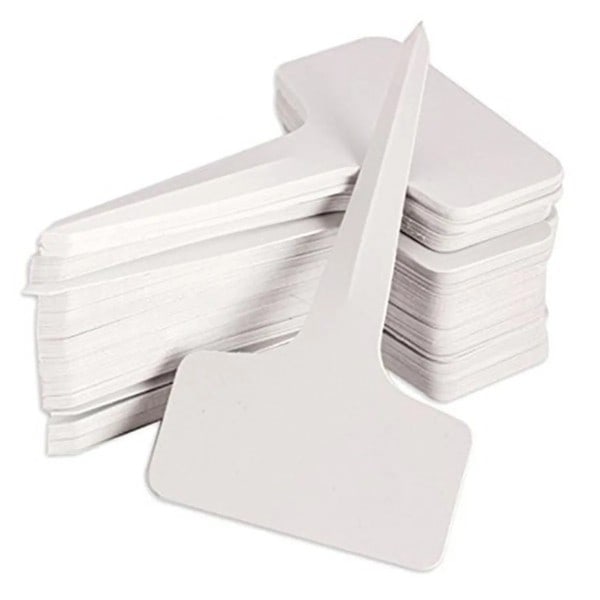 100 Stycken 6x10cm T-Typ Växt Etikett Markörer Vattentät PVC Trädgård Växter Klassificering Sortering Skylt Tags Växt Nursery Markers Etikett