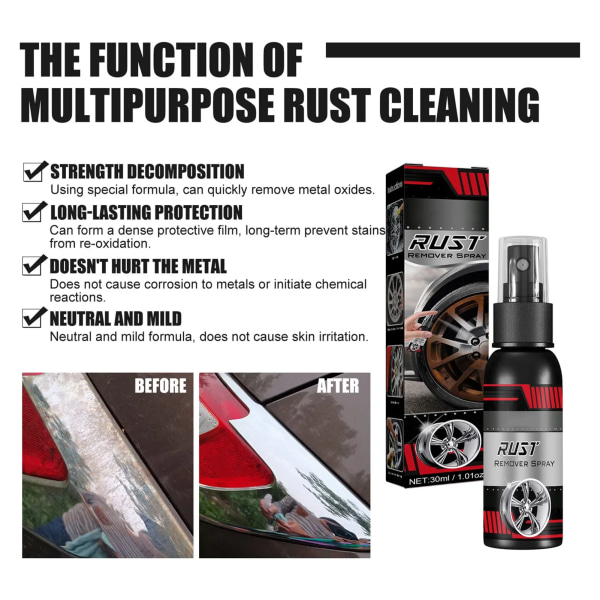 Rust fjerner afrustning spray bil vedligeholdelse rengøring metal krom maling rengøring antirust smøremiddel