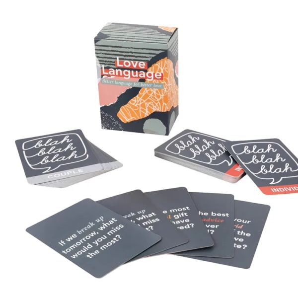 Kjærlighet Språk Kort Spill Brett Spill 150 Samtale Starter Spørsmål for par Forbindelser Partner Date Natt Forhold