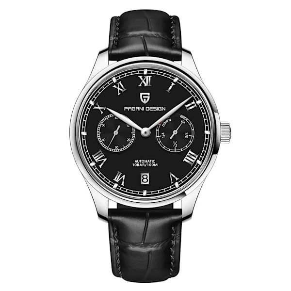 Romertal Pilot Mekaniske ure Safir Glas Energi Opbevaring Automatisk Ur