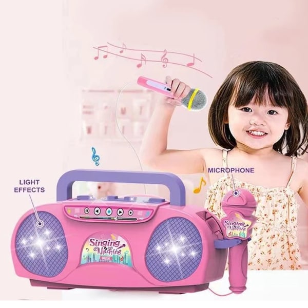 Mikrofoni karaoke kone musiikki instrumentti lelut valolla sisä ulko matka opetuslelu