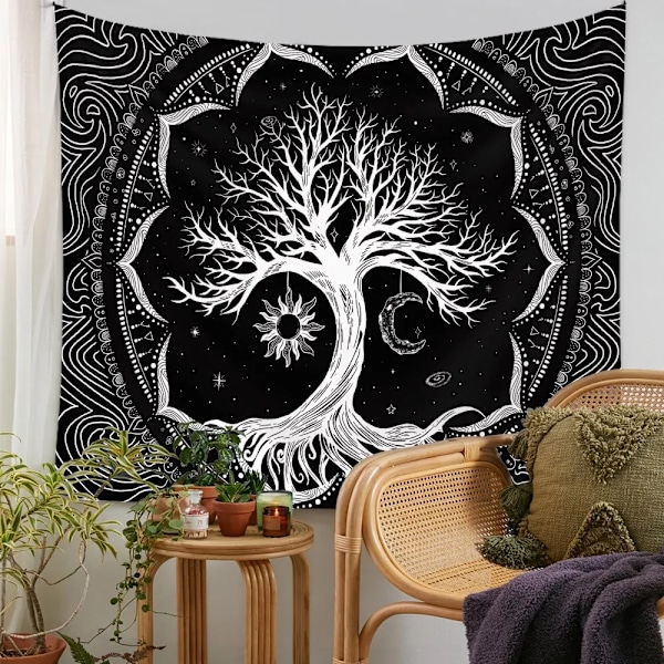 Mystisk Tree Life Sopp Skog Teppe Vegg Hengende Eventyr Fortelling