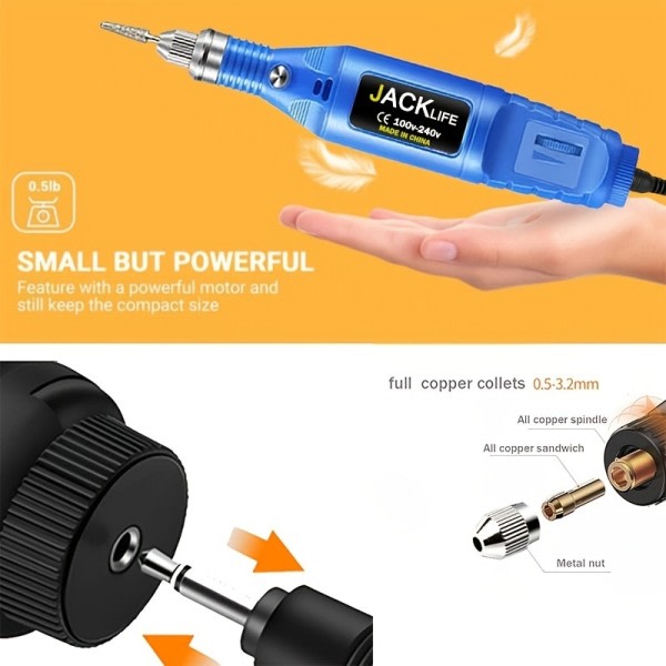 12V Mini  Drill Elektrisk Carving Penn Variable Speed   Drill Rotary Tools Kit Engraver Penn