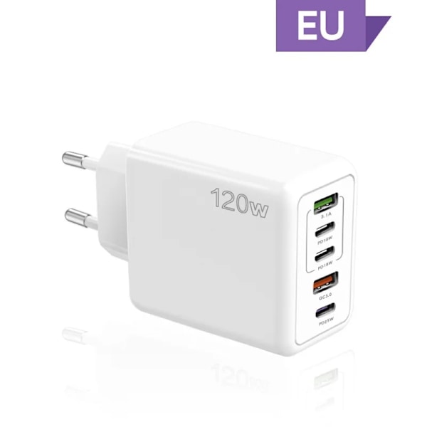 5 portar USB C PD laddare snabb laddning PD snabb laddning 3.0 USB C telefon laddare adapter