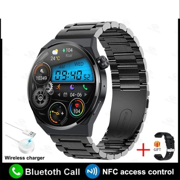Smart Watch Mies GT3 Pro AMOLED 390*390 HD Näyttö syke Bluetooth Puhelu IP68 Vedenpitävä SmartWatch