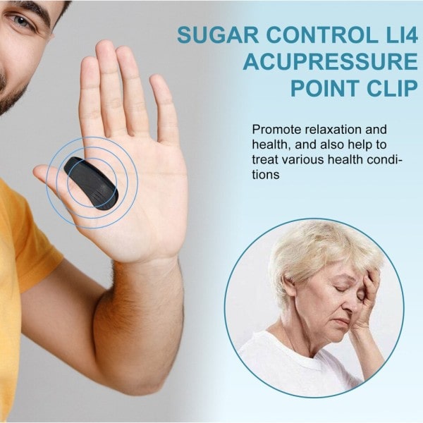 Socker kontroll akupressur punkt klämma för diabetiker behandling blod glukos lindring