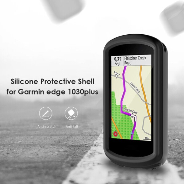 Til Garmin Edge 1030 Plus GPS Anti-banke Vandtæt Silica Gel Case cover