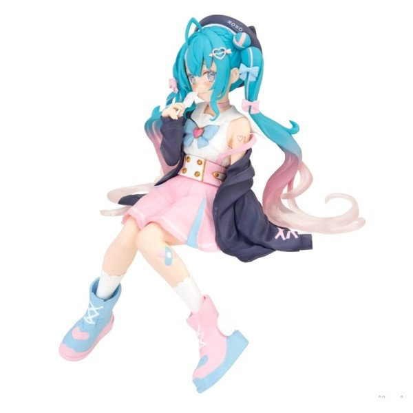 Hatsune Miku Anime Figur Tvådimensionell Vacker Flicka Action Figurer Kawaii Nudlar Stopp Modell Leksak