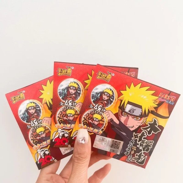 Anime Konoha Ninja rintanappi Hatake Kakashi Namikaze Minato Naruto 20 juhlapäivä kokoelma kortti