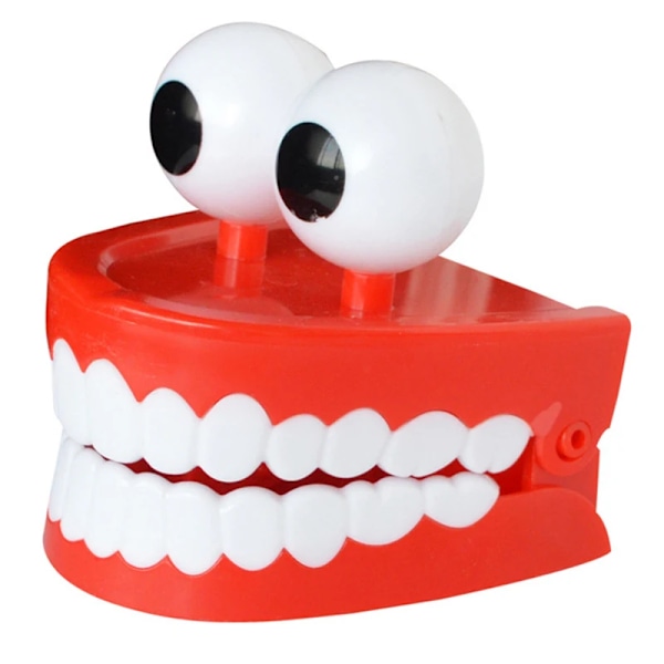 Nyhet proteser Clockwork Roligt Toy Tänder Clockwork Beating On The Chain Classic Toys