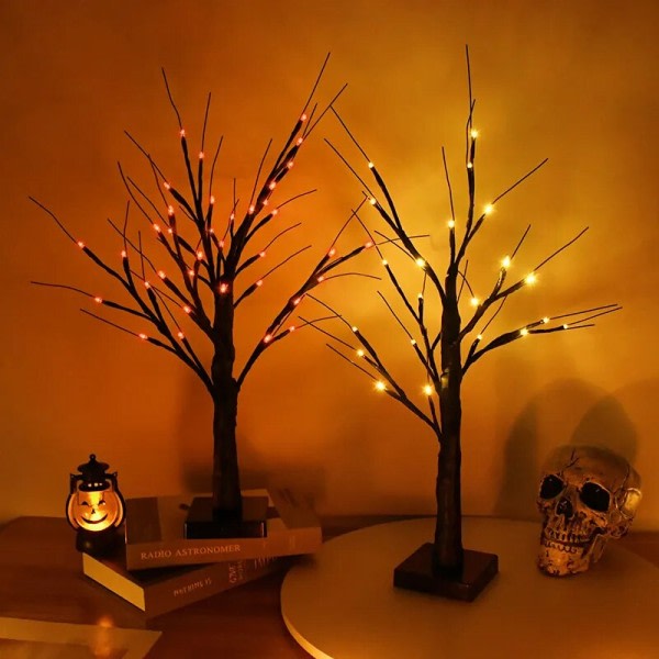 LED Koivu Puu Valo Halloween juhlat Rippu koristeet puu koristeet kotiin  8998 | Fyndiq