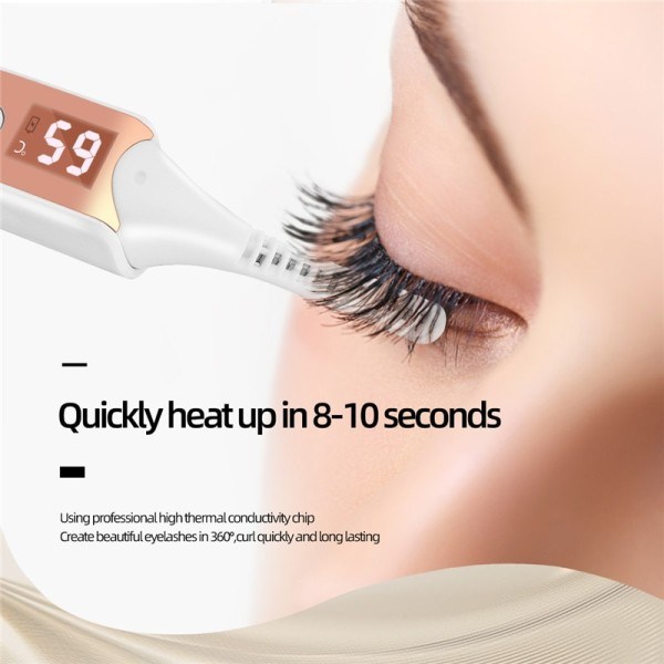 Elektrisk uppvärmd ögonfrans lockare LCD display ögonfrans böjare makeup lång varaktig ögonfrans naturlig curling