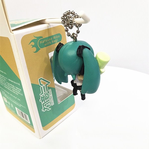 4 cm Hatsune Miku Nøkkelring Nøkkelring Kawaii Gave for Jenter Anime Figur Super søt Unik Barn Nøkkelringer
