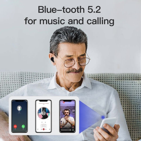 Bluetooth høreapparat genopladeligt 16 kanal mini trådløst digitalt høreapparat