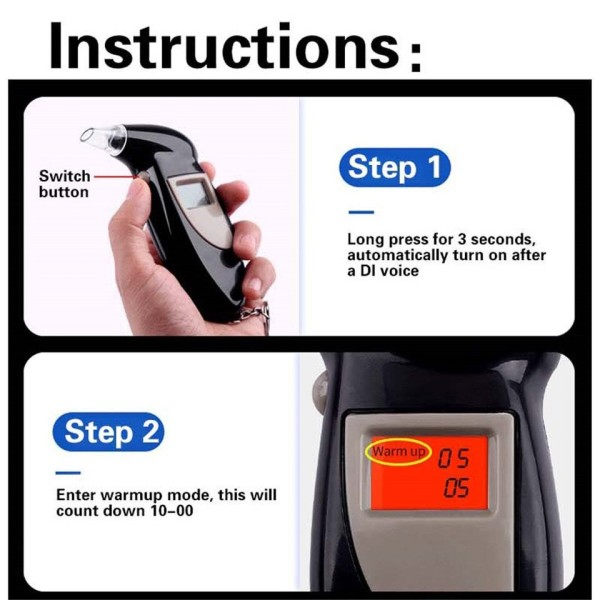 Professionell Digital Breath Tester Breathalyzer Alkohol Breath Tester Alkohol Detektor Lcd Detektor