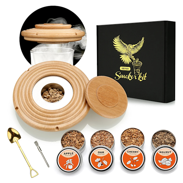 Cocktail Smoker Kit Smoking Set med 4 Trä chips