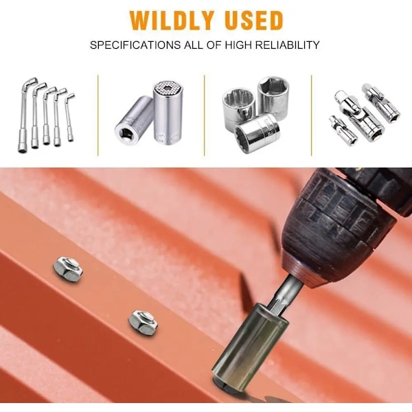 3 bitar Impact Driver Socket Förlängning Adapter Utökad Omvandlare Power Drill Sex Till Hög Speed Mutter Hane Firkant skiftnyckel