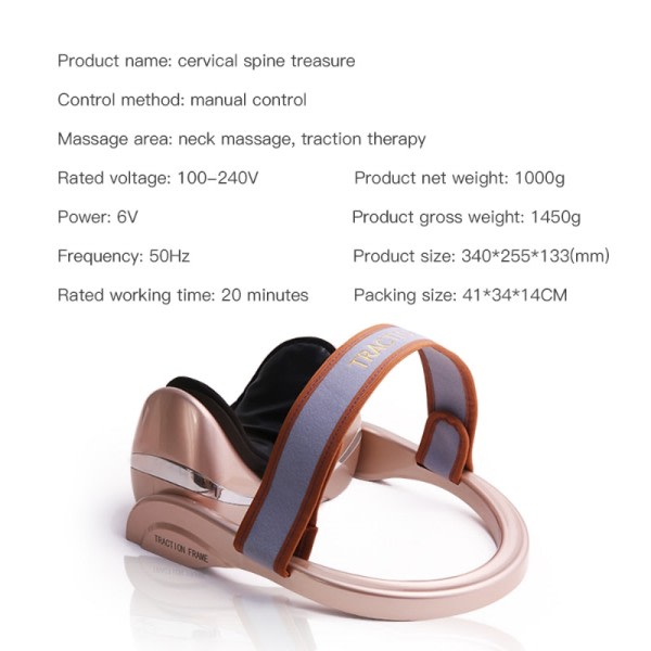 Nacke Massager Elektrisk Krockkudde Infraröd Värme Vibration Cervikal Stretche ryggrad axel stöd