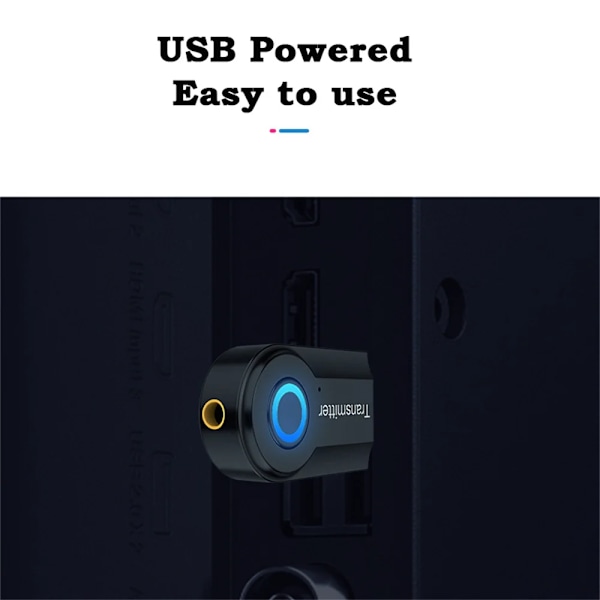 Bluetooth 5.0 Lähetin 3.5MM Jack Audio sovitin Langaton Bluetooth Stereo Audio lähetin sovitin