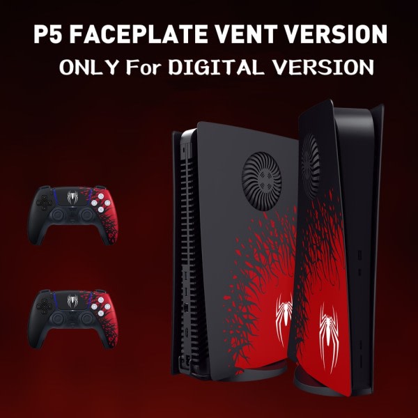Digital Edition Faceplate Console Cover til PlayStation 5 Custom Replacement Side Shell