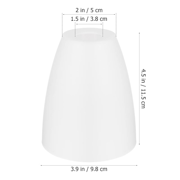 2 stk Glas Lys Skærm Plast Lampeskærm