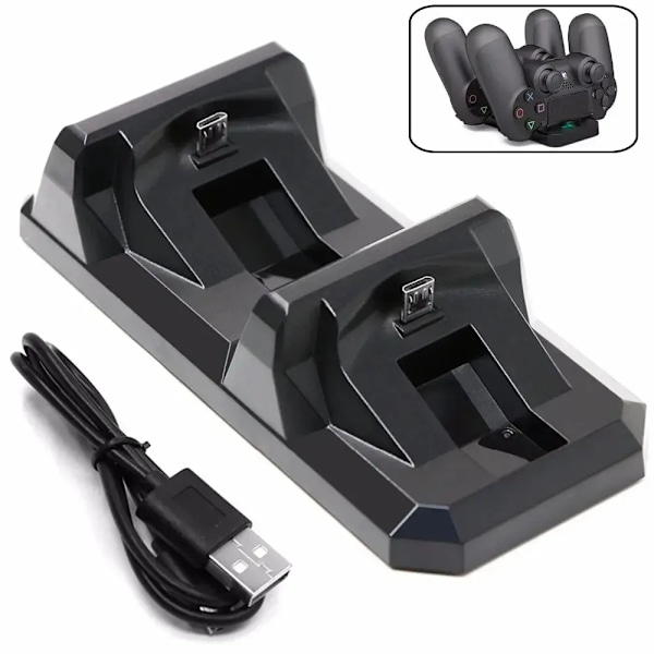 USB Dual Charge Dock For PS4 Controller Gaming Opladning Stand Holder