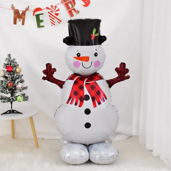 Stor jul stående ballong nissen snømann jule tre ballong jule fest hjem pynt