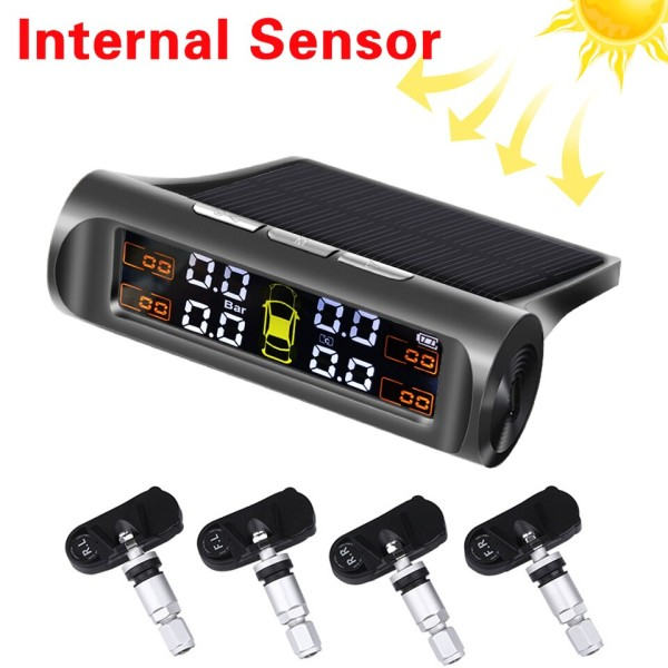aurinko voima TPMS auto rengas paine hälytin valvonta auto turva järjestelmä rengas paine
