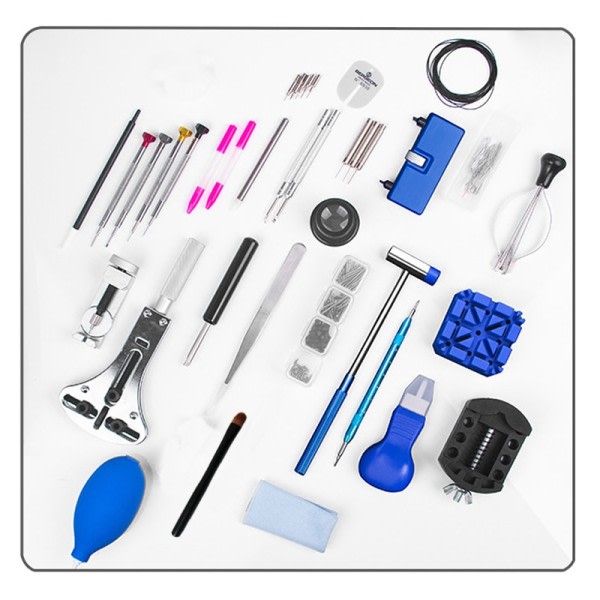 Klocka Reparation Verktyg Kit Armband Pin Remover Låda Klocka Movement Öppnare Fjäder Stång Bänd Klocka Batteri Byte Verktyg