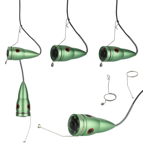 Undervattens fiske kabel+ kamera med 6st 1W LED infraröd lampa ljus
