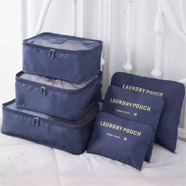 Rejse tasker sæt vandtæt pakning terning bærbar tøj sortering arrangør bagage tote system holdbar ryddig pose