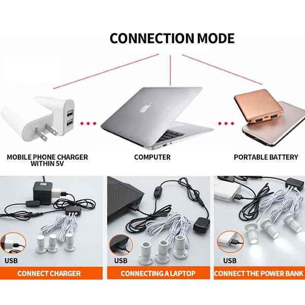 Himmennettävä LED kaappi valot USB 5V alavalo