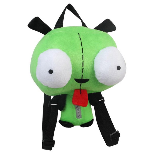 Alien Invader Zim 3D Eyes Robot Gir Søt Fylt Plysj ryggsekk grønn bag julegave