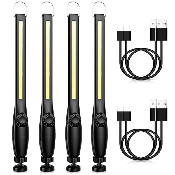 LED taskulamppu magneetti työ valo USB ladattava taskulamppu koukku kannettava lyhty 1kpl