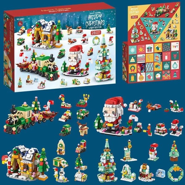 Jul Serie Byggeklosser Gave boks for barn 24 dager jul advent kalender